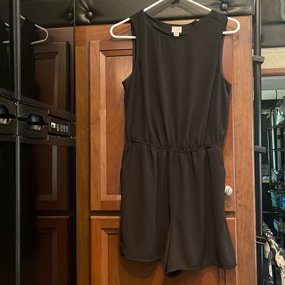 Black Romper with pockets